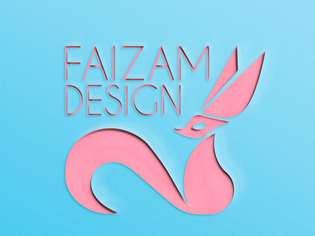 FaizaM Design logo in pink – personal project
